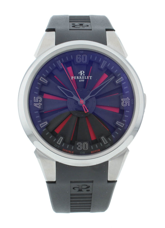 Perrelet Turbine Stainless Steel Black Dial 44mm Automatic Men’s Watch A1064/2