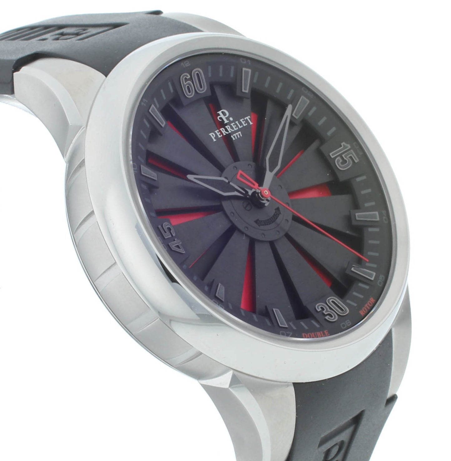 Perrelet Turbine Stainless Steel Black Dial 44mm Automatic Men’s Watch A1064/2