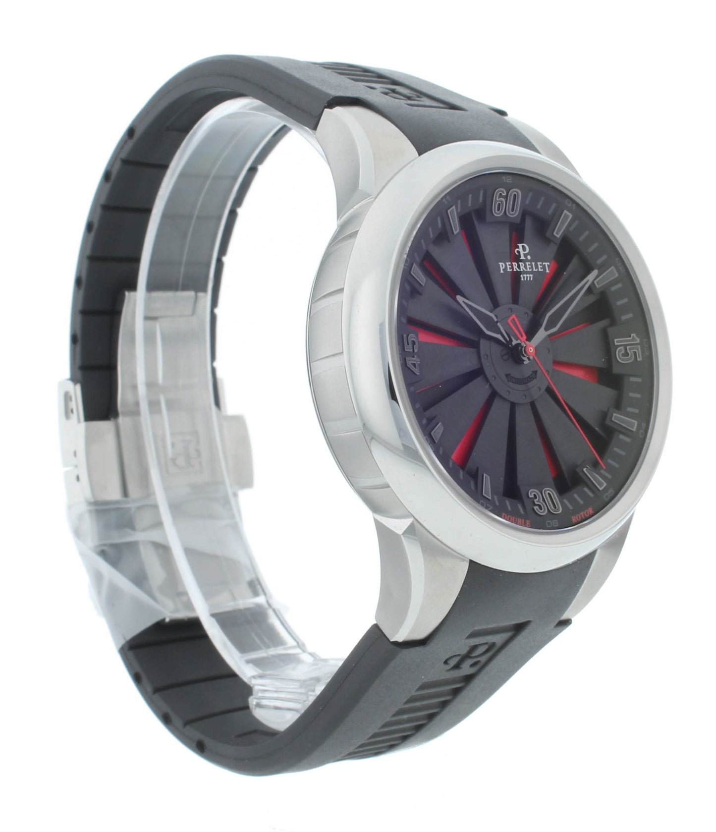 Perrelet Turbine Stainless Steel Black Dial 44mm Automatic Men’s Watch A1064/2