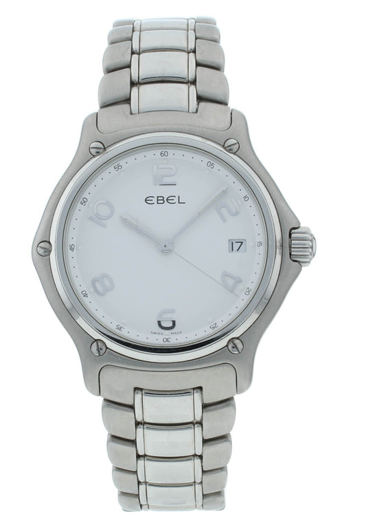 Ebel 1911 White Dial Quartz Stainless Steel 38mm Men's Watch 74520456