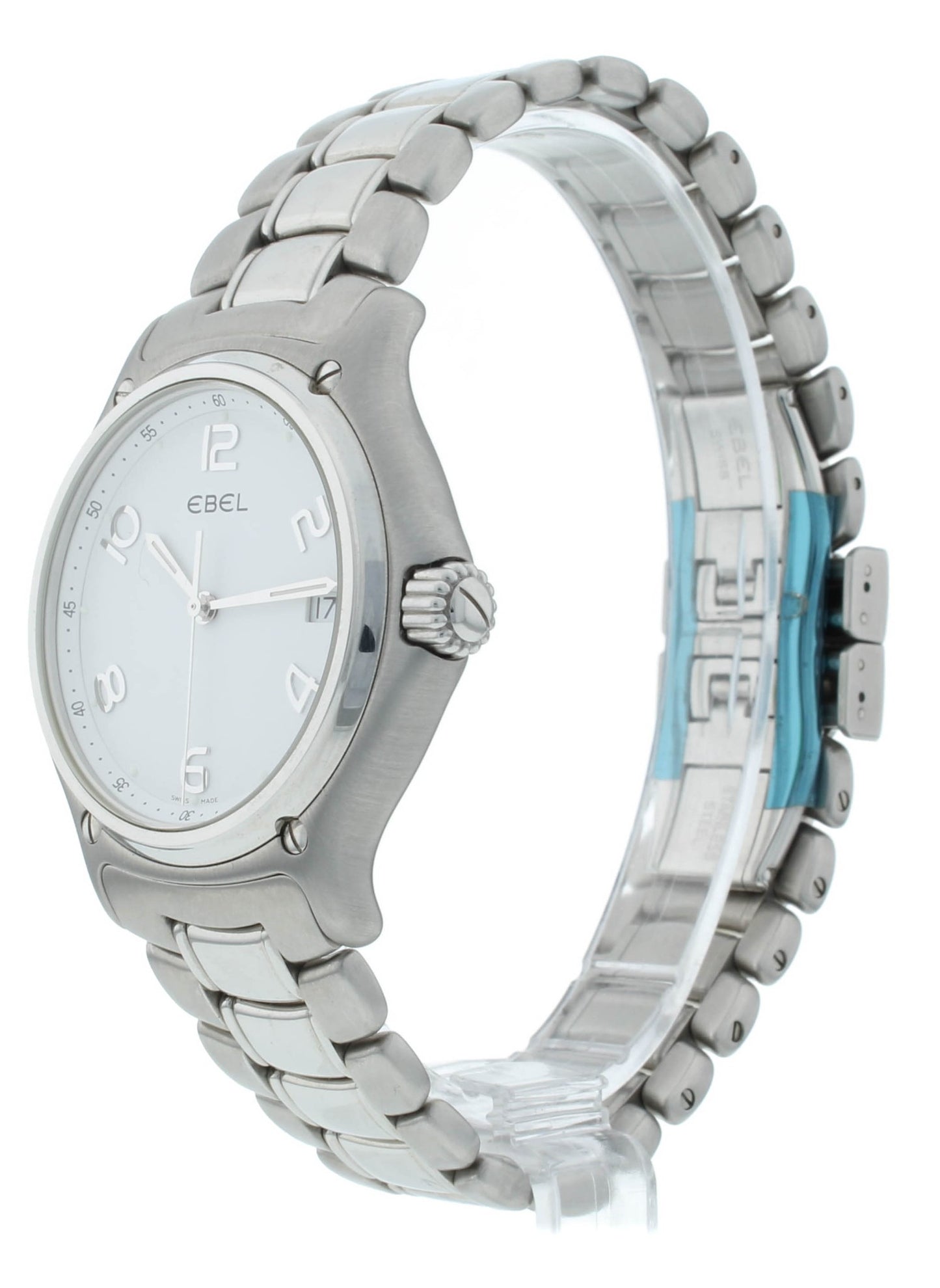 Ebel 1911 White Dial Quartz Stainless Steel 38mm Men's Watch 74520456