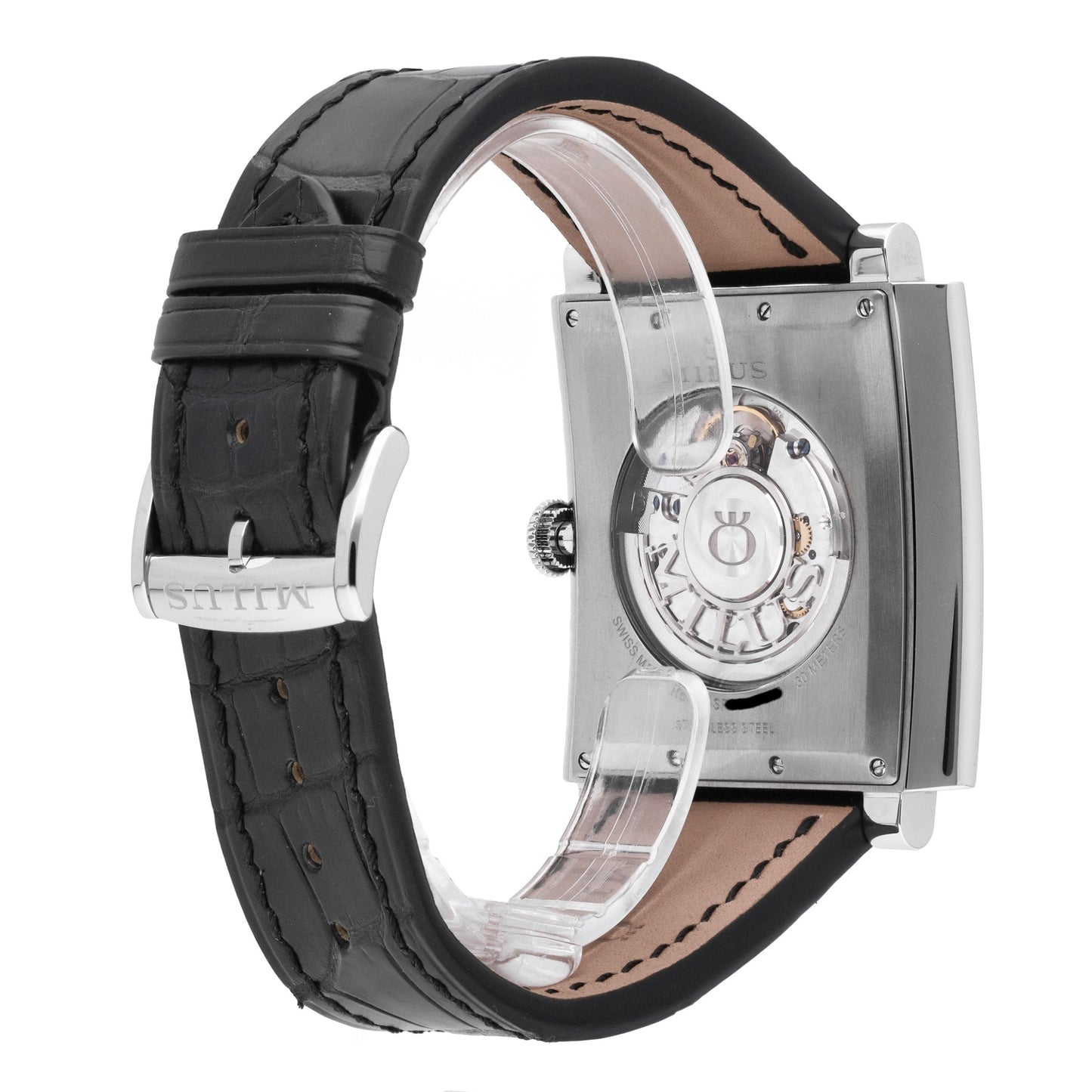 Milus Tri Retrograde Black & Silver Dial Automatic Men's Watch HERT 001
