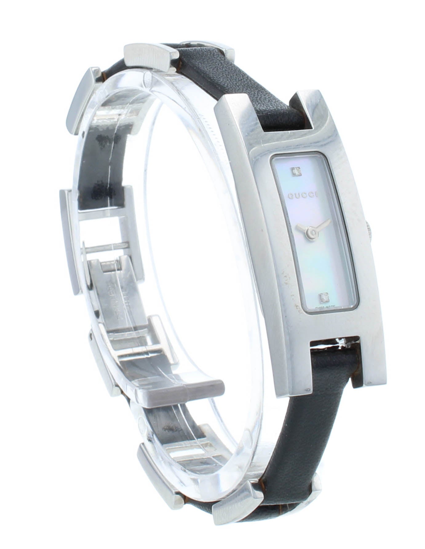 Gucci 3900L Series Stainless Steel 12mm Quartz MOP Dial Ladies Watch YA039523