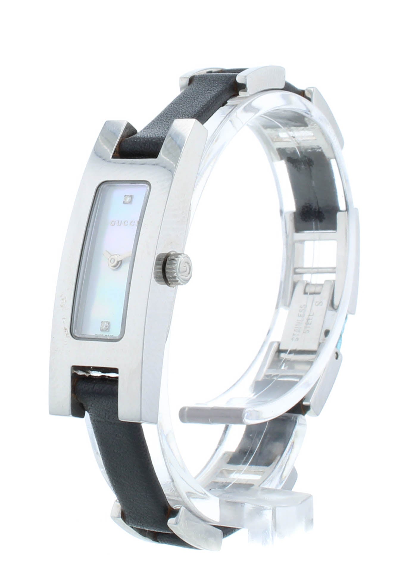 Gucci 3900L Series Stainless Steel 12mm Quartz MOP Dial Ladies Watch YA039523