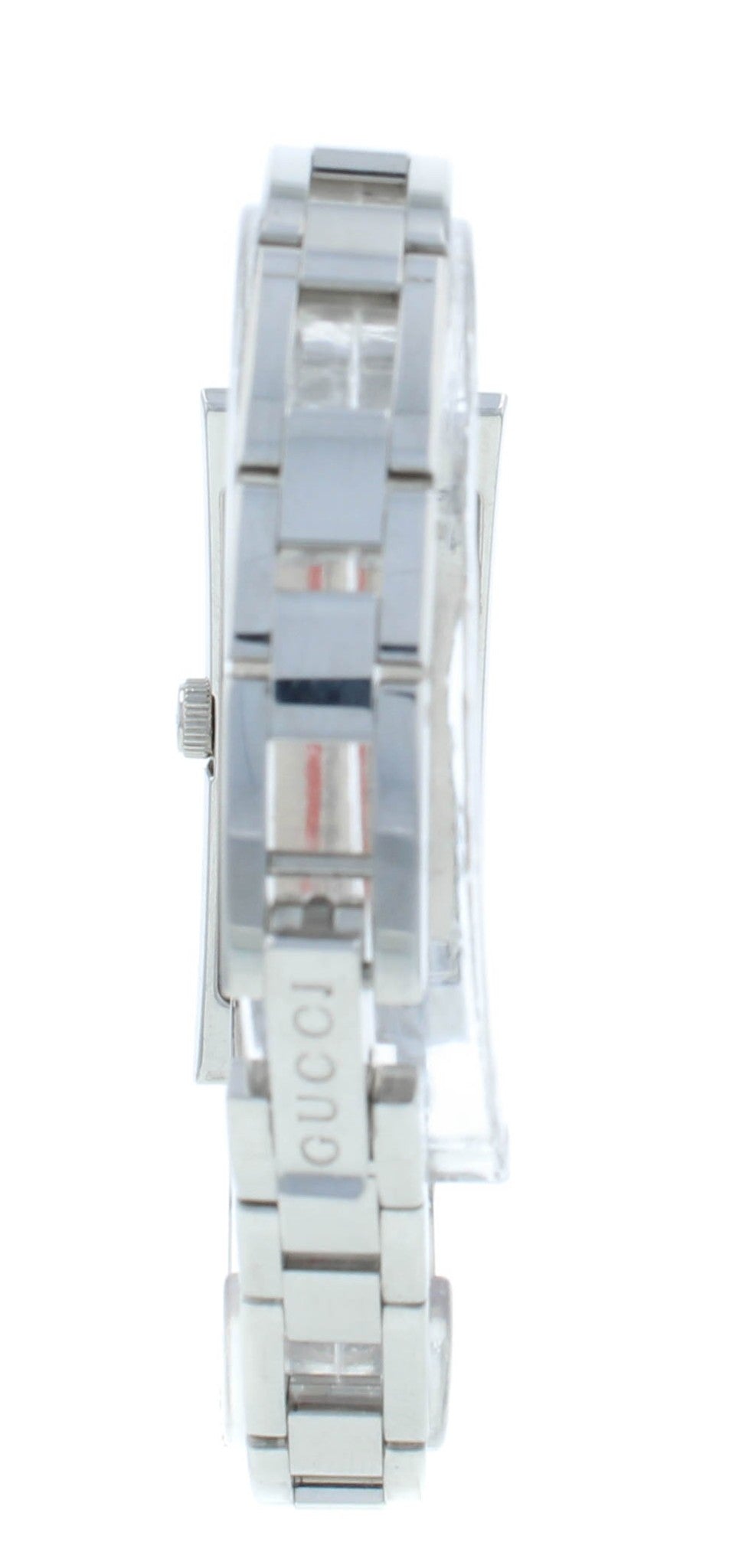 Pre-Owned Gucci 110 G-Link Diamond Black Dial Quartz Ladies Watch YA110513