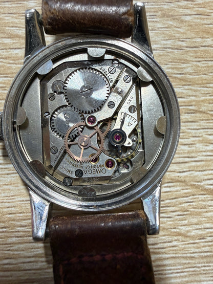 Omega 30.5mm Manual Silver Dial Circa 1939 Small Seconds Vintage Men's Watch