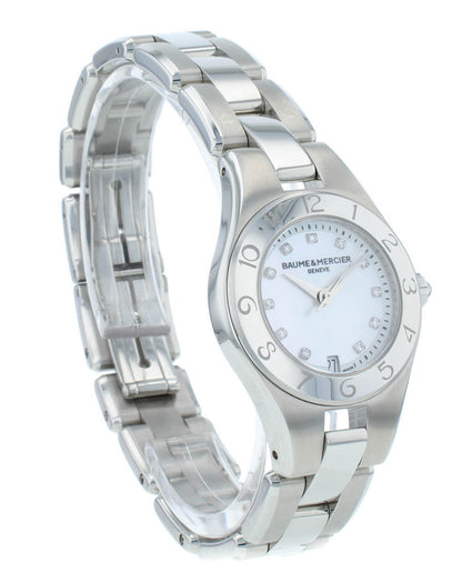 Pre-Owned Baume & Mercier Linea Diamond Dial Quartz 27mm Ladies Watch MOA10011