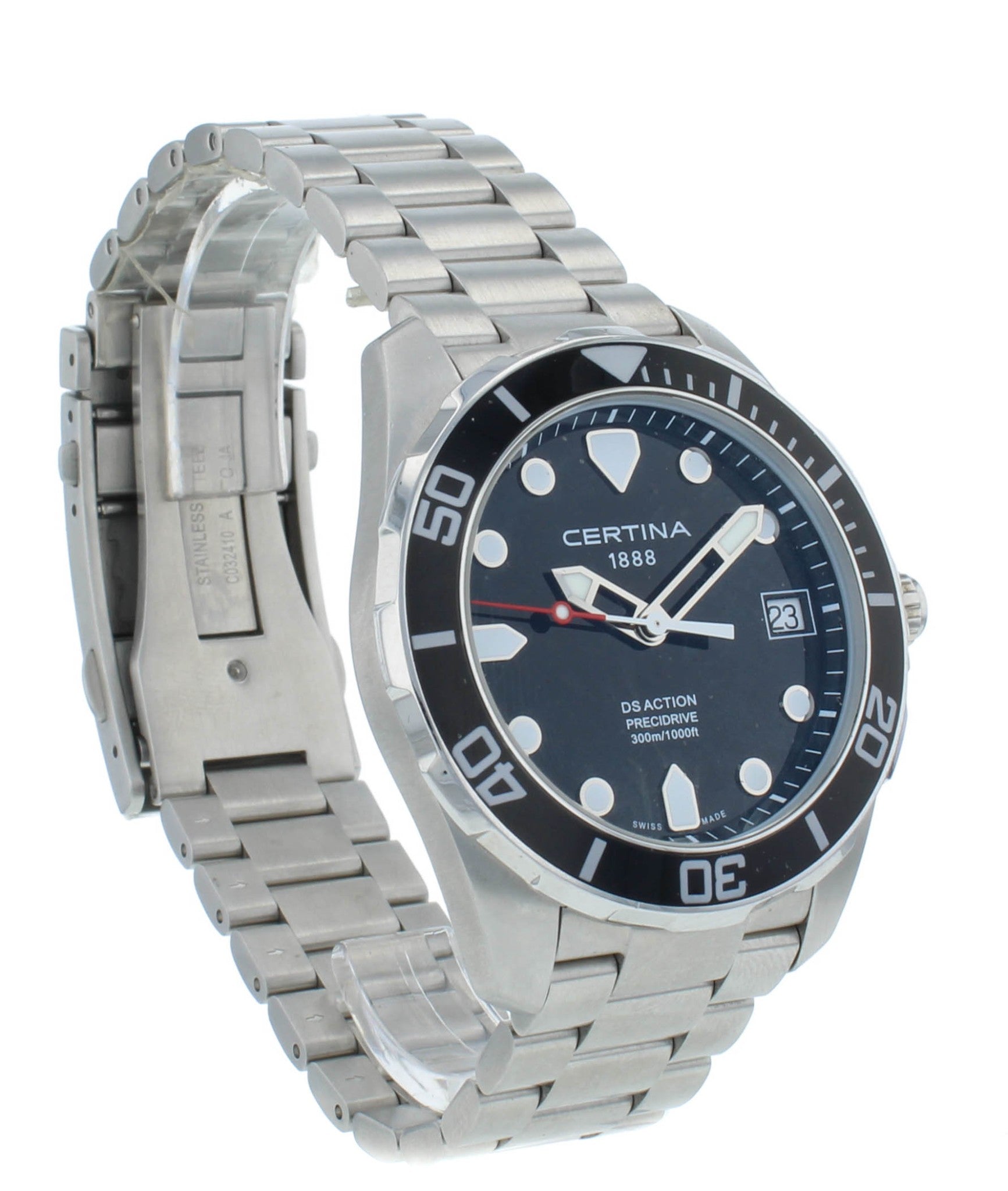 Certina DS Action 41mm Black Dial Quartz Men's Watch