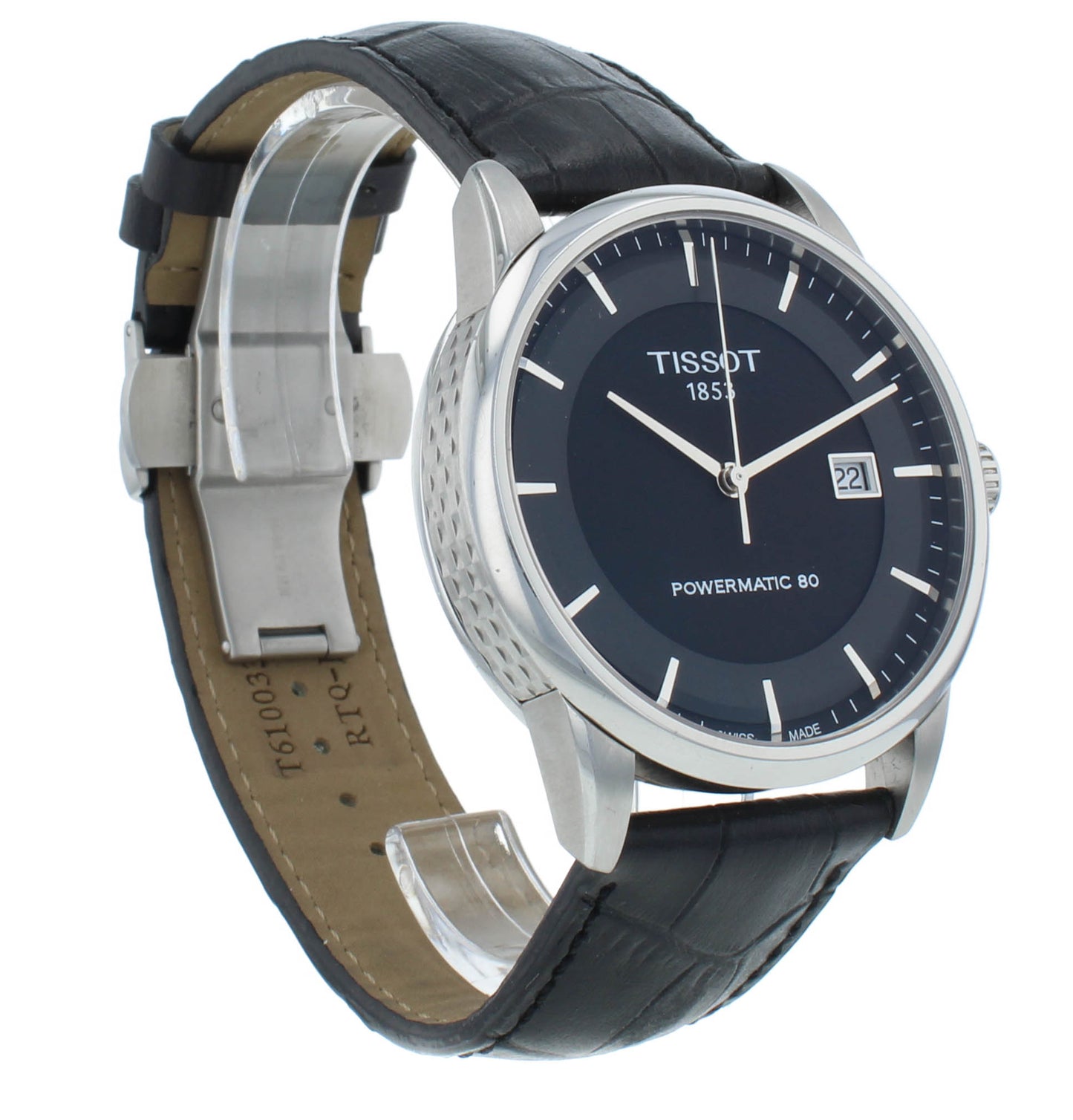 Pre-Owned Tissot Powermatic 80 Black Dial Auto 41mm Men's Watch T0864071605100