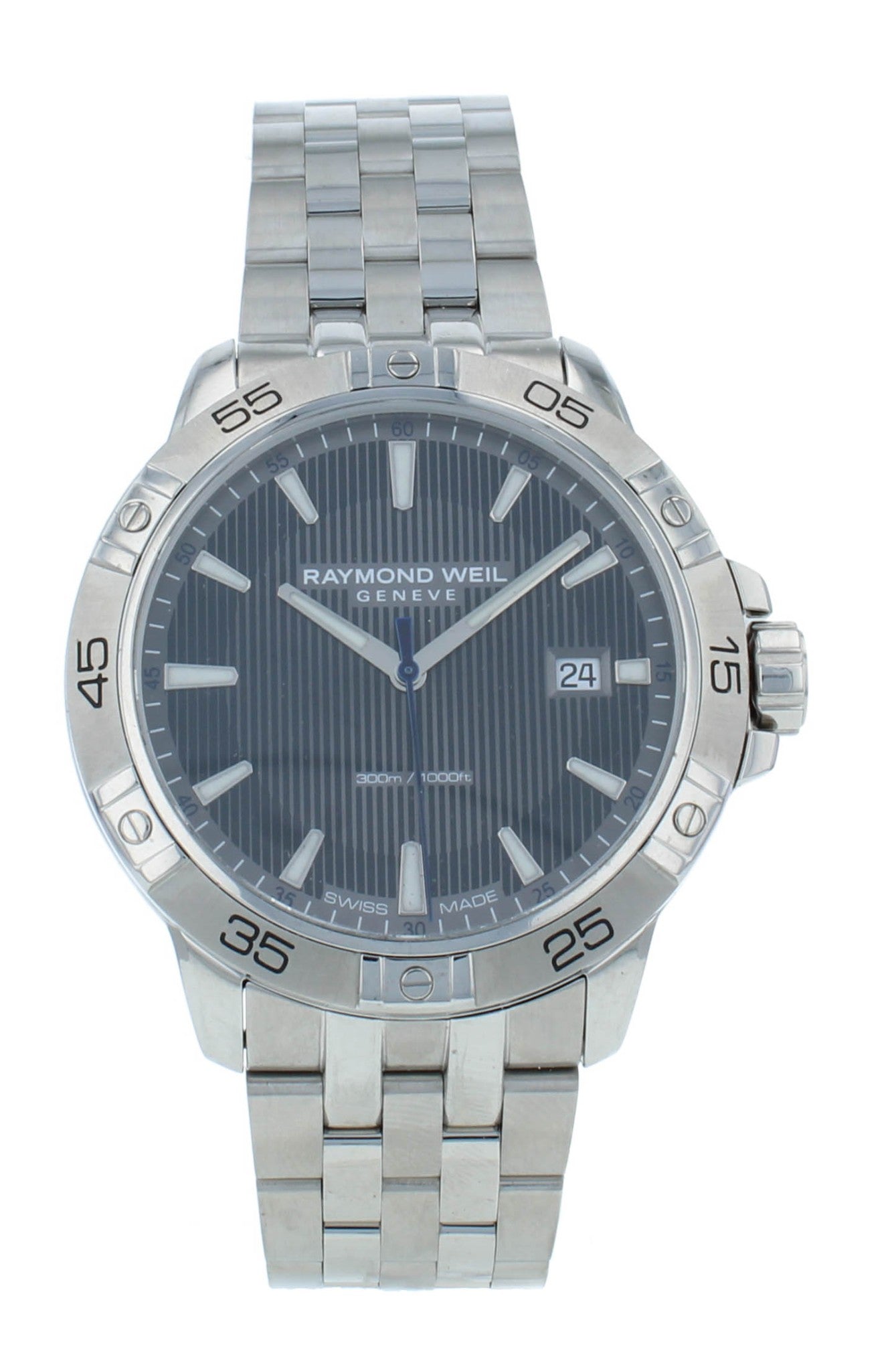 Raymond Weil Tango Grey Dial 41mm Steel Quartz Men's Watch 8160-ST2-60001