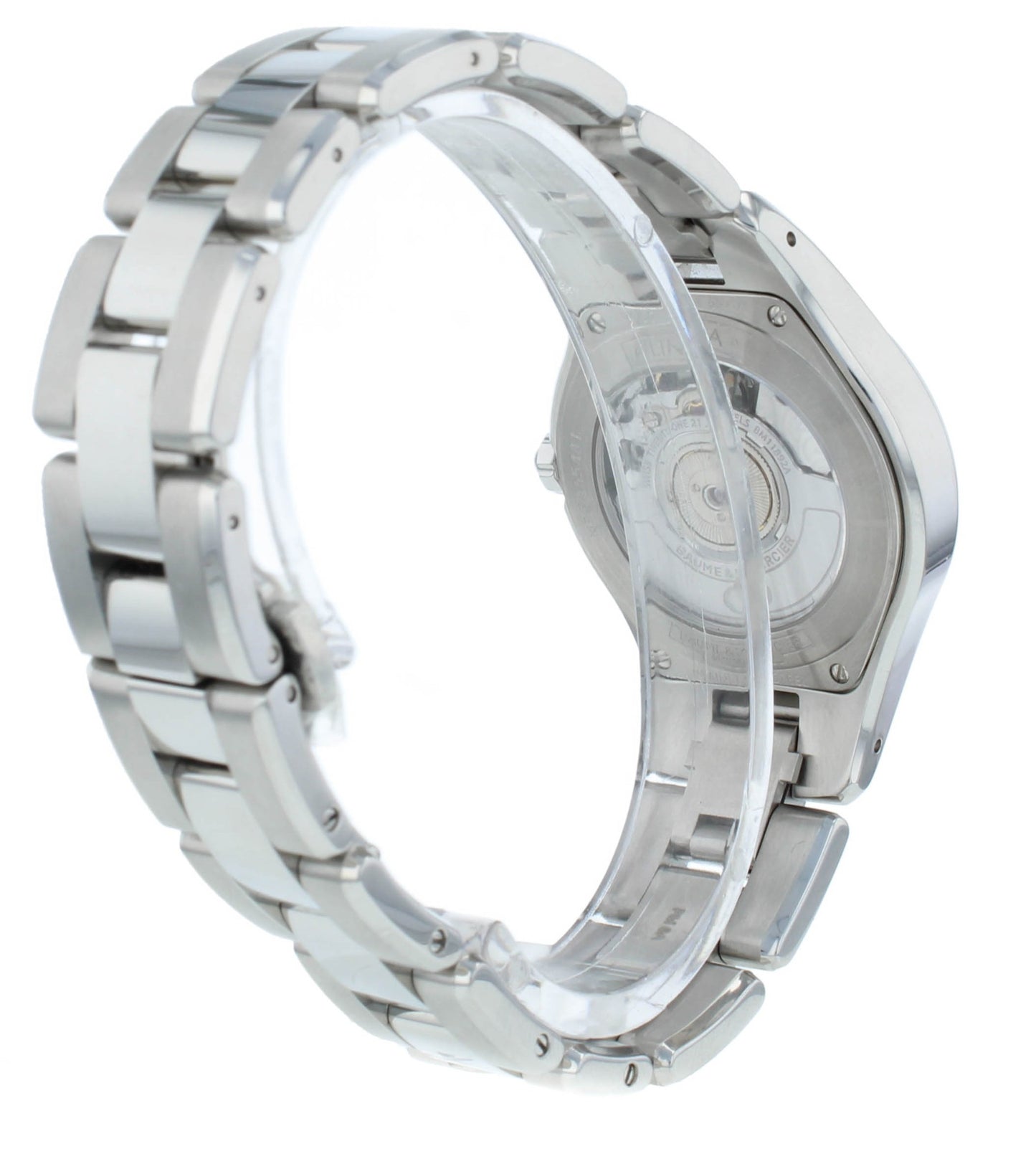Baume & Mercier Linea 32mm Automatic MOP Diamond Dial Ladies Watch MOA10074