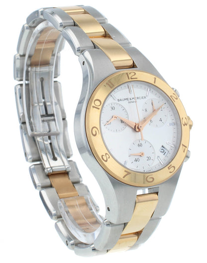 Baume & Mercier Linea 32mm Two-Tone Quartz Chronograph Ladies Watch M0A10158
