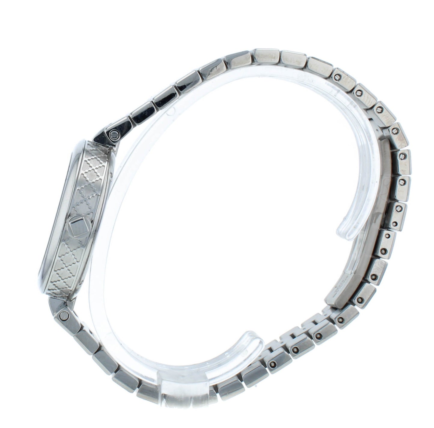 Gucci Diamantissima White Dial Stainless Steel 32mm Quartz Ladies Watch YA141402