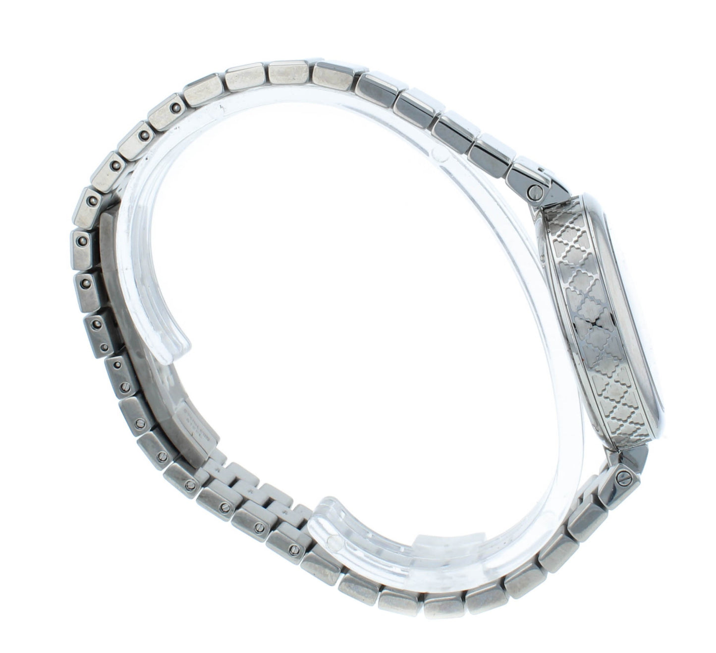 Gucci Diamantissima White Dial Stainless Steel 32mm Quartz Ladies Watch YA141402