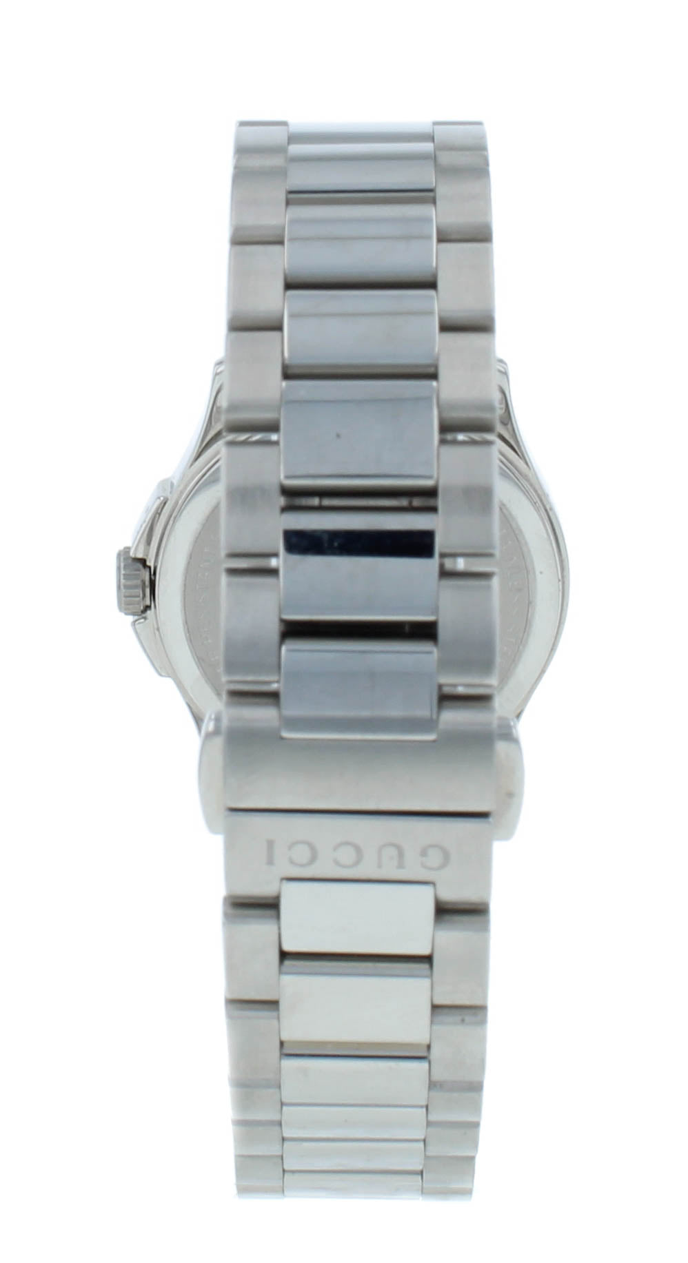 Gucci G-Timeless 27mm White MOP Diamond Dial Steel Quartz Ladies Watch YA126542