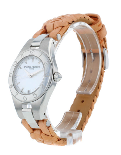 Baume & Mercier White MOP Dial Stainless Steel 27mm Quartz Ladies Watch MOA10115
