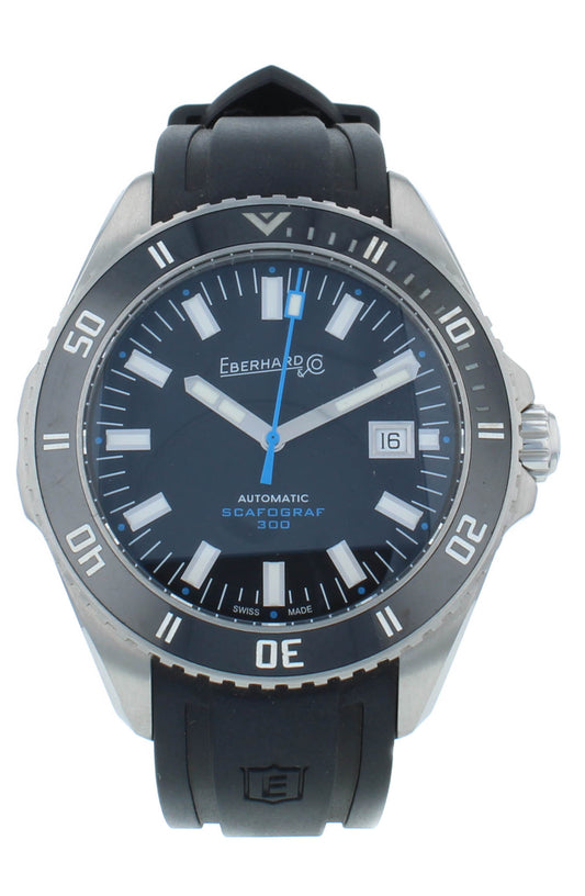 Eberhard & Co. Scafograf  300 Auto 43mm Black Dial Men's Watch 41034