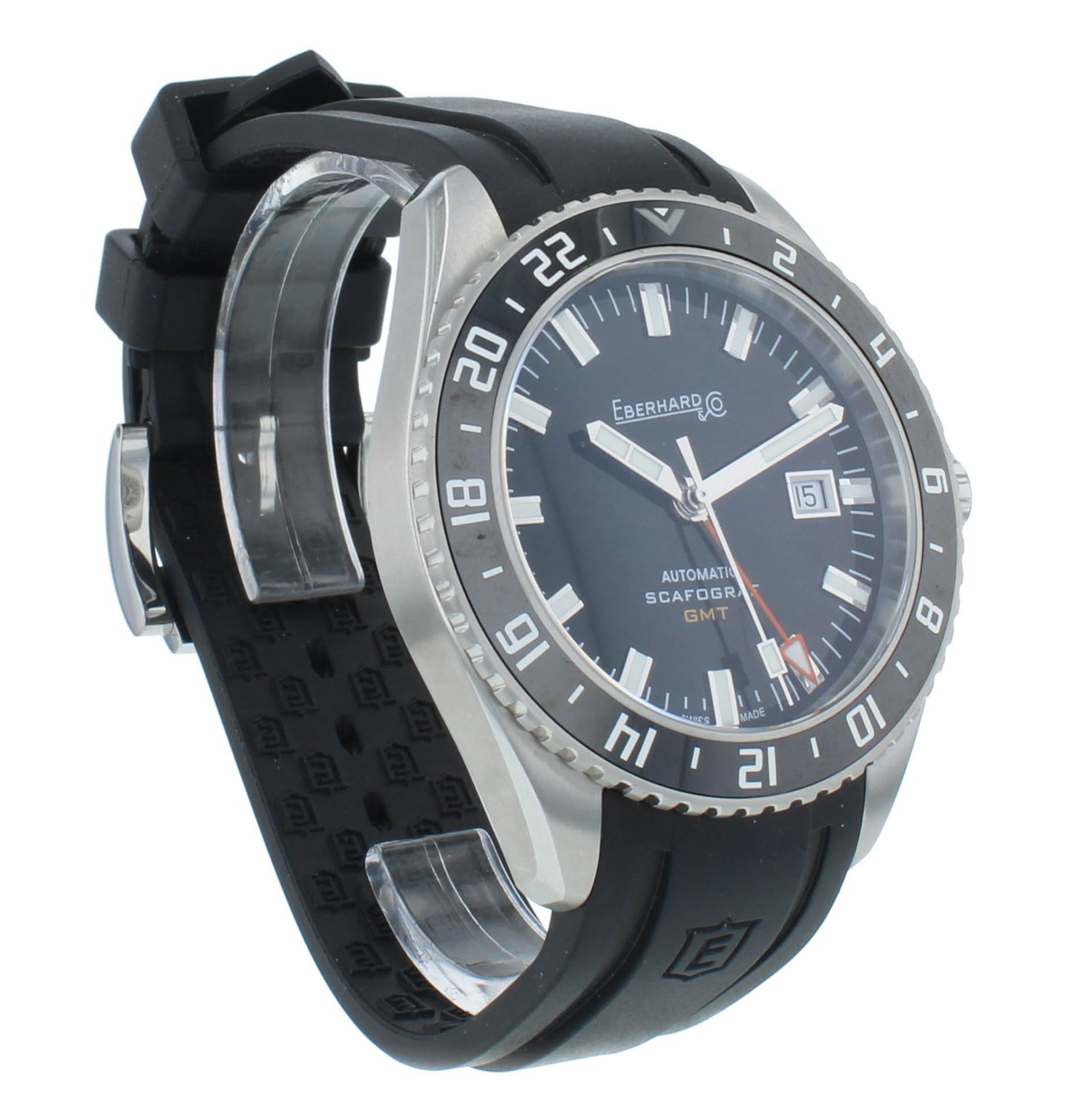 Eberhard & Co. Scafograf 300 Auto GMT Black Dial 43mm Men's Watch 41034