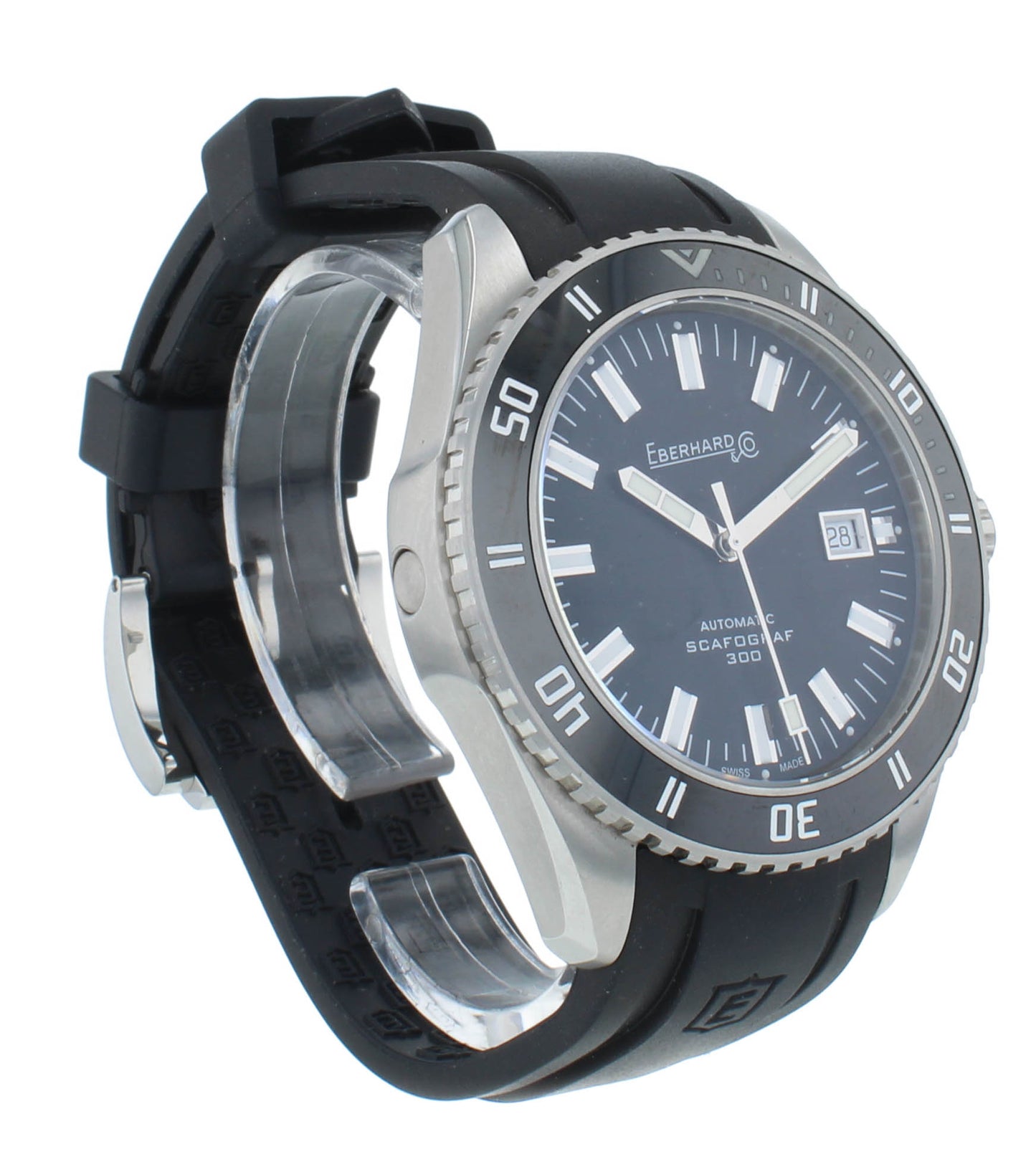 Eberhard & Co. Scafograf 300 Auto 43mm Silver Seconds Hand Men's Watch 41034
