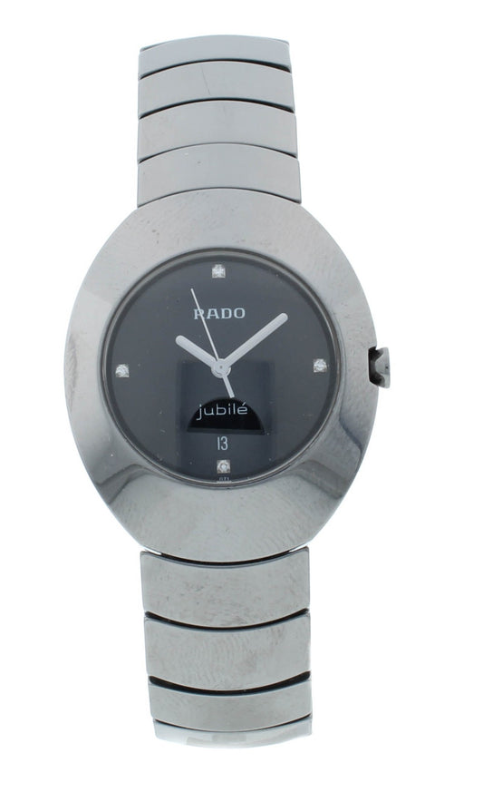 Rado Ovation 29mm Quartz Black Diamond Dial Cermaic Ladies Watch R26494712