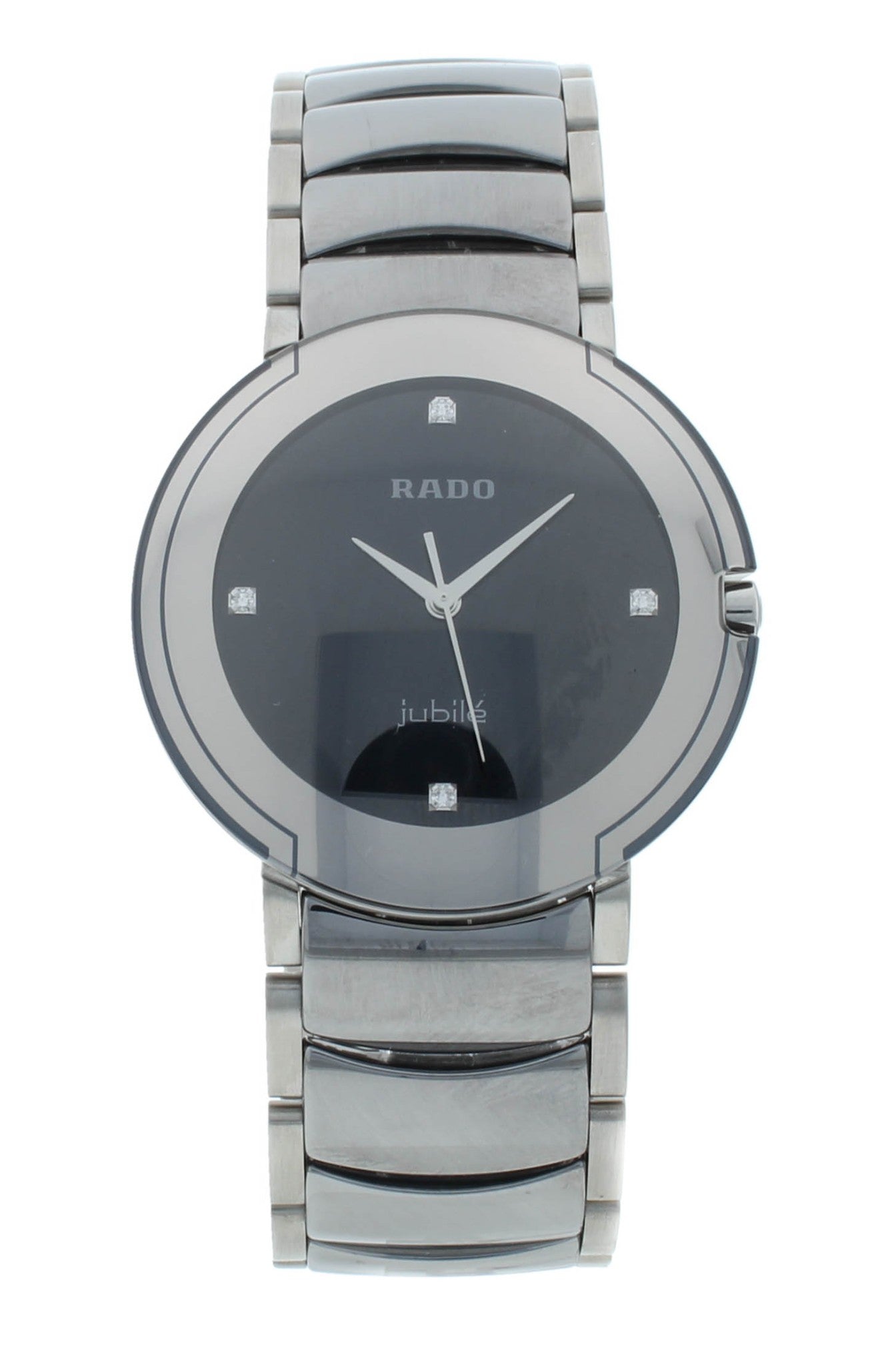 Rado DiaStar 35mm Black Diamond Dial Ceramic & Steel Men's Watch R22624712