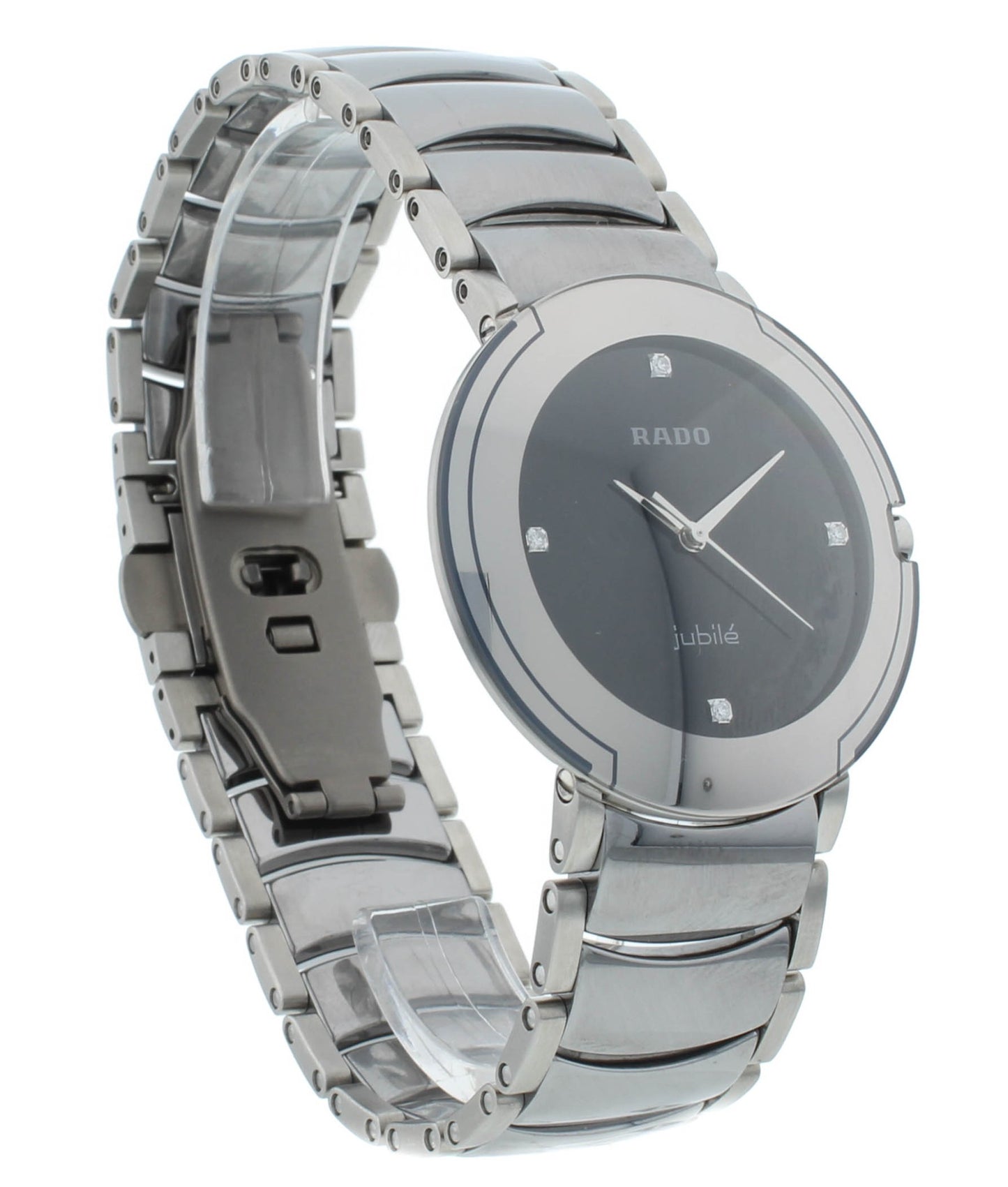 Rado DiaStar 35mm Black Diamond Dial Ceramic & Steel Men's Watch R22624712
