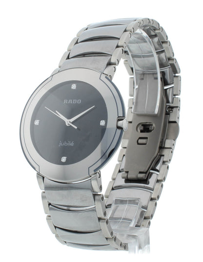 Rado DiaStar 35mm Black Diamond Dial Ceramic & Steel Men's Watch R22624712