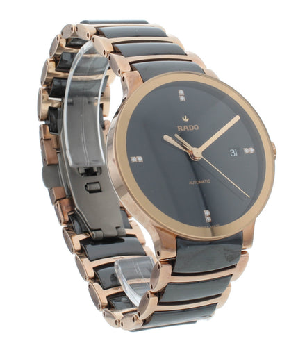 Rado Centrix Auto 38mm Black Dial Steel & Ceramic Two-Tone Men's Watch R30036712