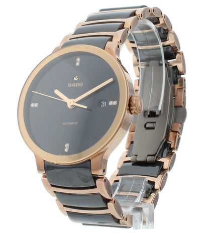 Rado Centrix Auto 38mm Black Dial Steel & Ceramic Two-Tone Men's Watch R30036712