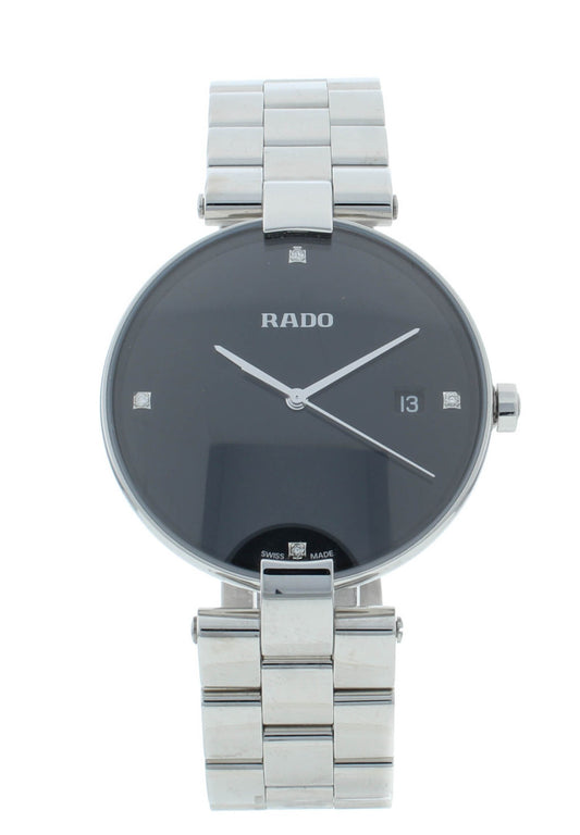 Rado Coupole 36mm Quartz Black Dial Stainless Steel Ladies Watch R22852703