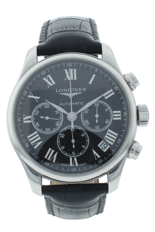 Longines Master Collection Chrono 44mm Auto Black Dial Men's Watch L2.693.4.51.7