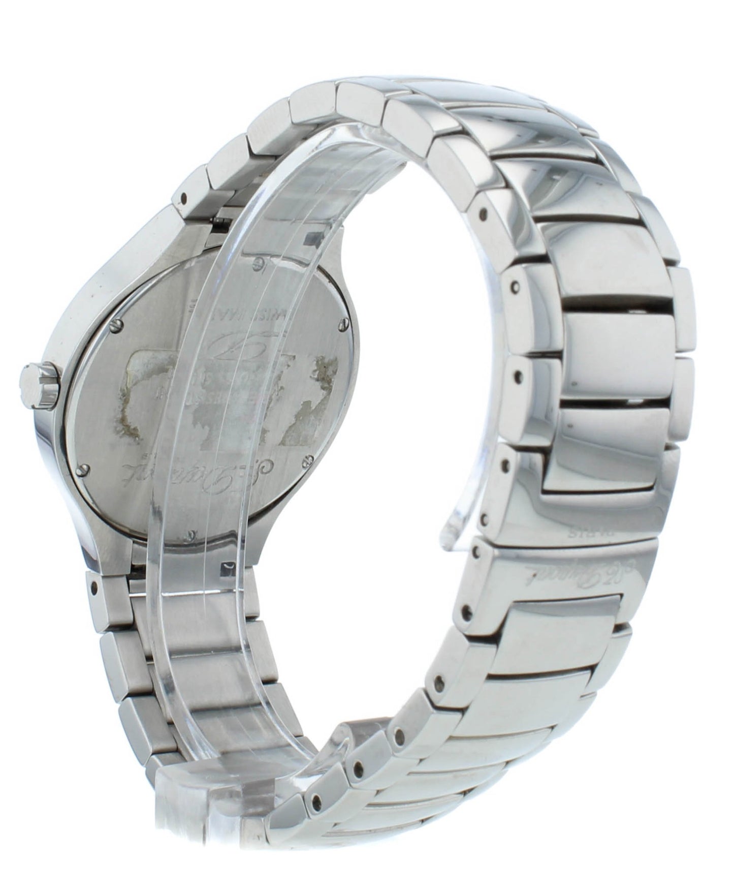 Pre-Owned St. Dupont Circle Steel 35mm Quartz White Dial Men's Watch 65250