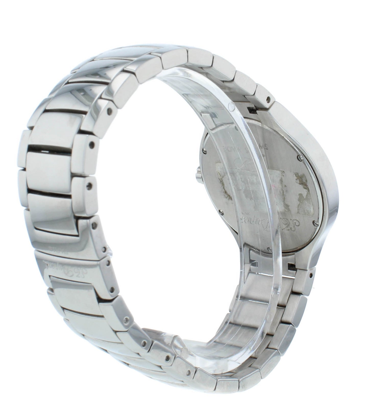 Pre-Owned St. Dupont Circle Steel 35mm Quartz White Dial Men's Watch 65250