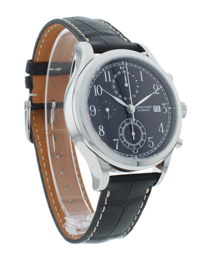 Longines Heritage Classic Chronograph 41mm Black Dial Men's Watch L2.815.4.53.0
