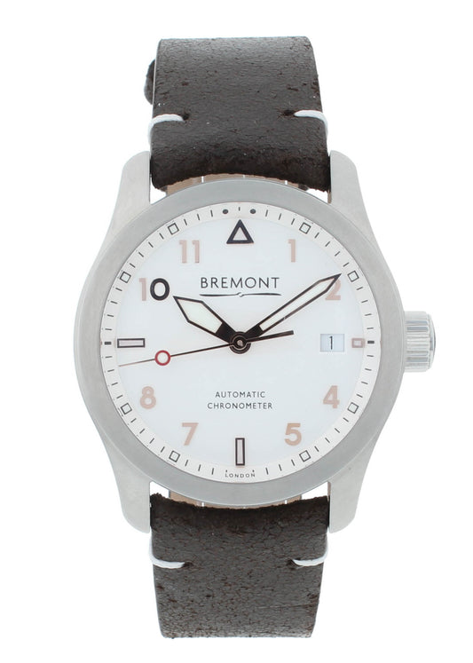 Bremont Solo 37 Stainless Steel White Dial Automatic Mens Watch SOLO37-SI-RG-R-S