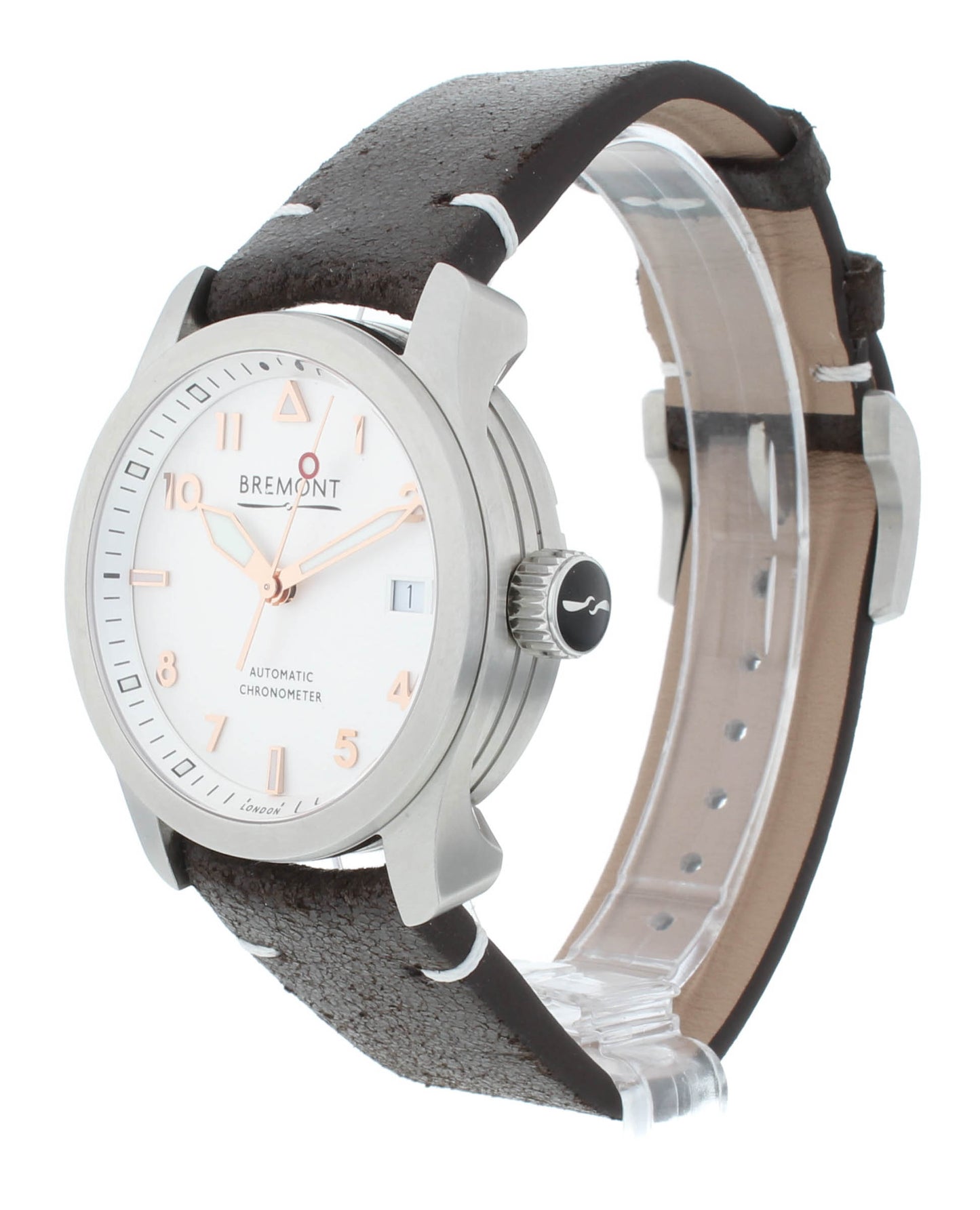 Bremont Solo 37 Stainless Steel White Dial Automatic Mens Watch SOLO37-SI-RG-R-S