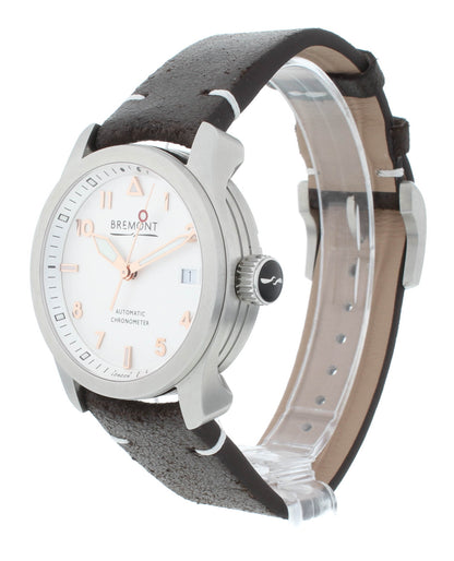 Bremont Solo 37 Stainless Steel White Dial Automatic Mens Watch SOLO37-SI-RG-R-S