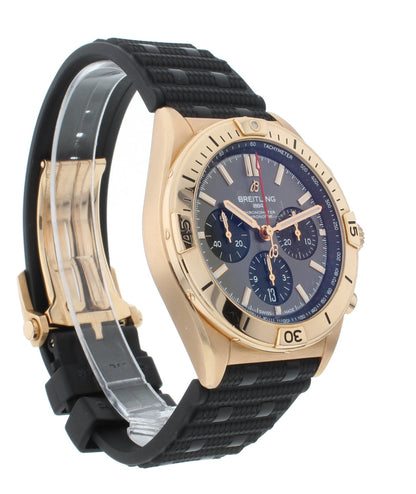 Breitling Chronomat 42mm Automatic 18k Rose Gold Men's Watch RB0134101B1S1