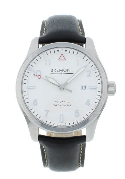 Bremont Solo 43mm Automatic White Dial Chronometer Men's Watch SOLO43-P-WH-R-S
