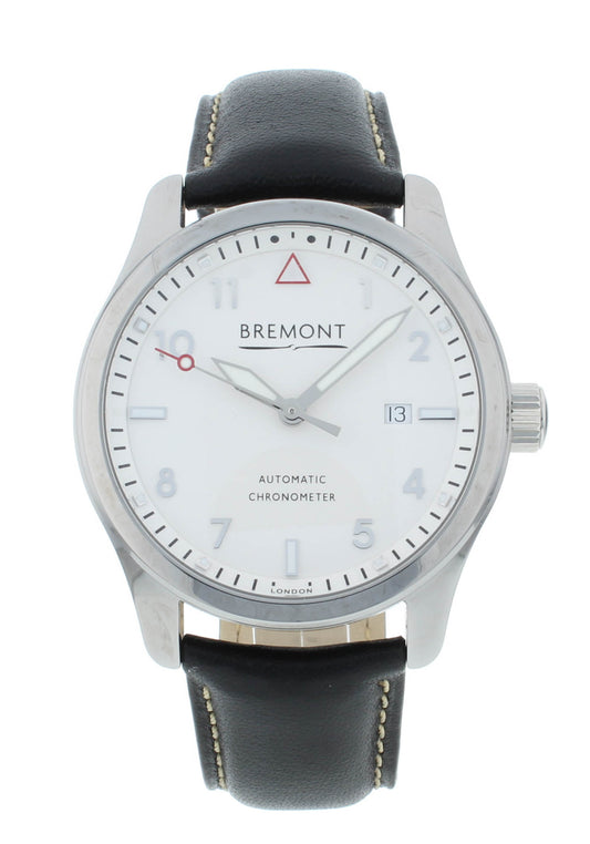 Bremont Solo 43mm Automatic White Dial Chronometer Men's Watch SOLO43-P-WH-R-S