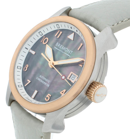 Bremont Maya 37mm Auto Steel & 18k Rose Gold MOP Dial Ladies Watch MAYA-G-R-S