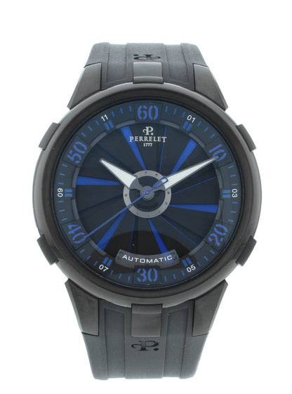 Perrelet Turbine XL 48mm Automatic Black & Blue Dial Men's Watch A1051/5