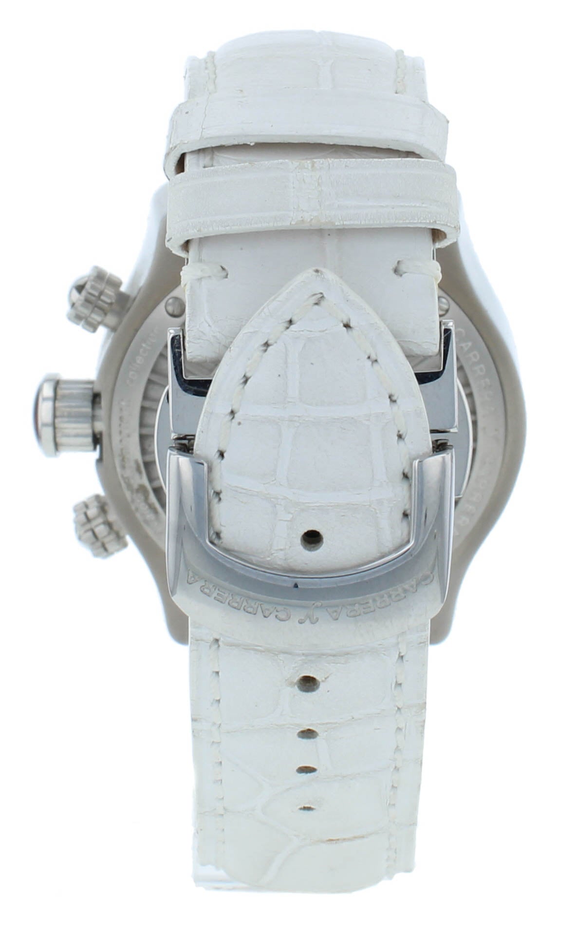 Pre-Owned Carrera Y Carrera 40mm Auto White Dial Chrono Men's Watch DC00450