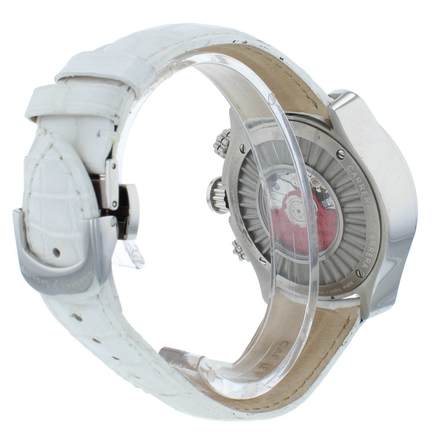 Pre-Owned Carrera Y Carrera 40mm Auto White Dial Chrono Men's Watch DC00450