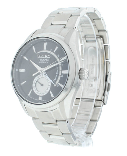 Seiko Presage 42mm Automatic Stainless Steel Black Dial Men's Watch SSA351J1