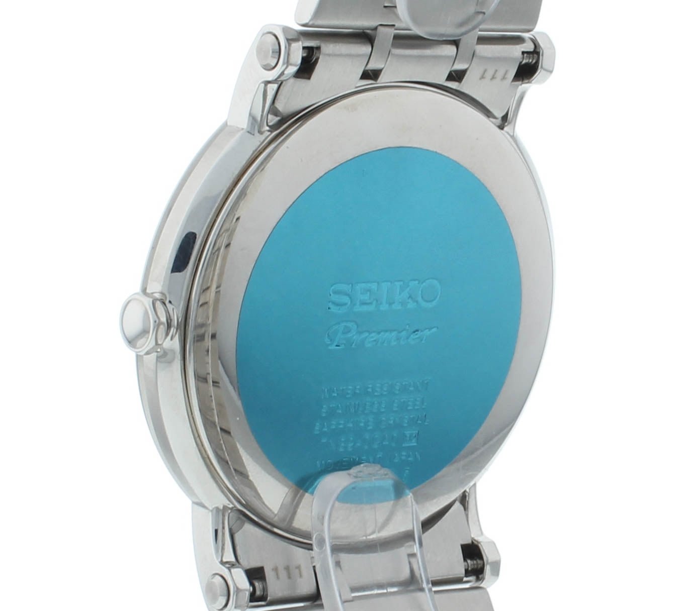 Seiko Premier 40.7mm Quartz Blue Dial Stainless Steel Men's Watch SKP399P1
