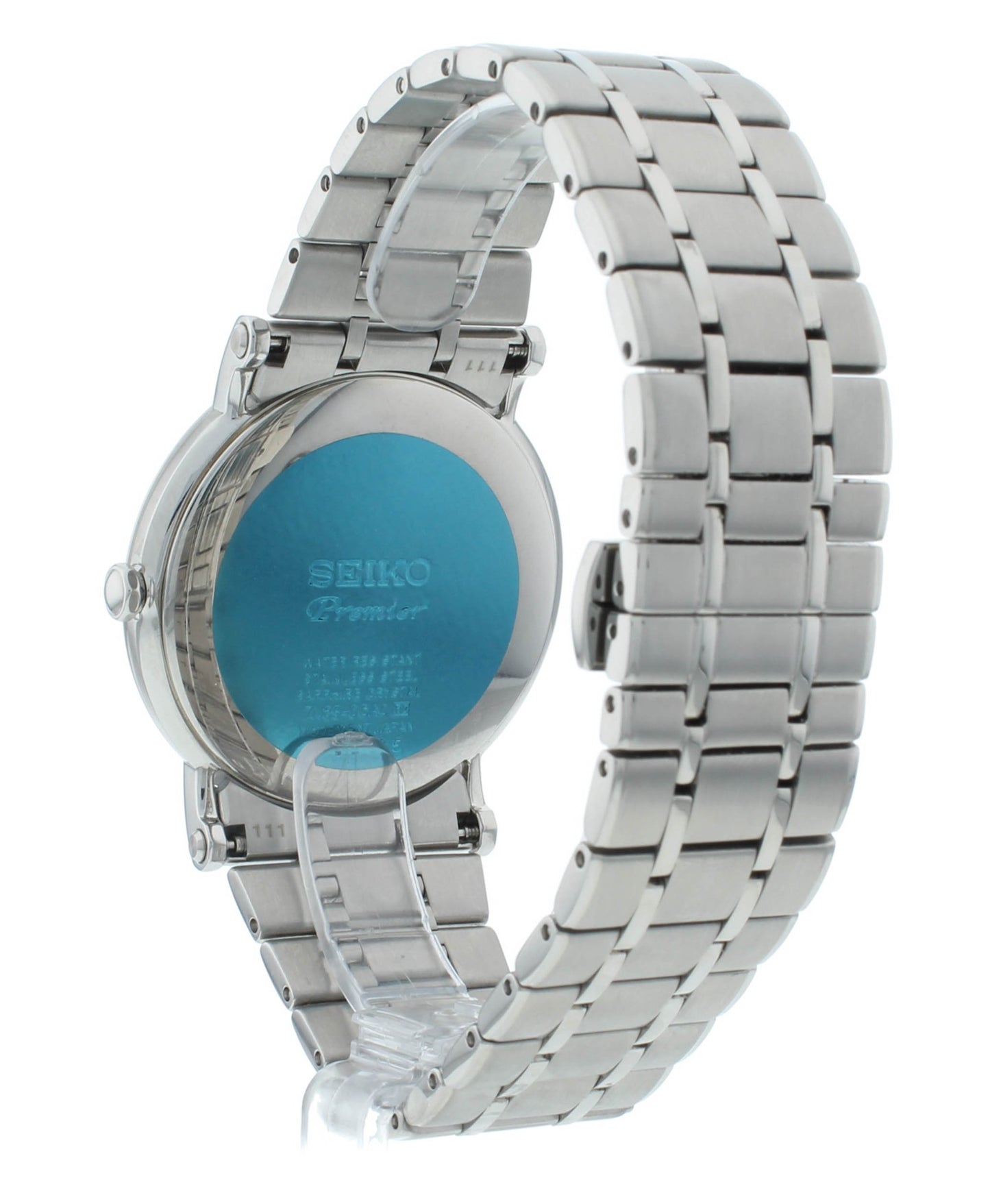 Seiko Premier 40.7mm Quartz Blue Dial Stainless Steel Men's Watch SKP399P1
