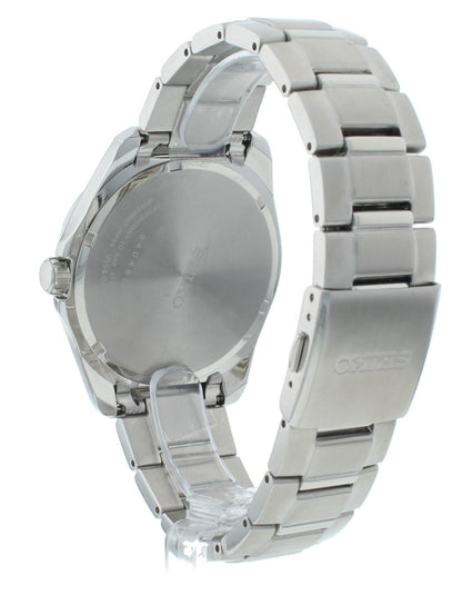 Seiko Essentials Solar Powered 43mm Black Dial Men's Watch SNE393P1