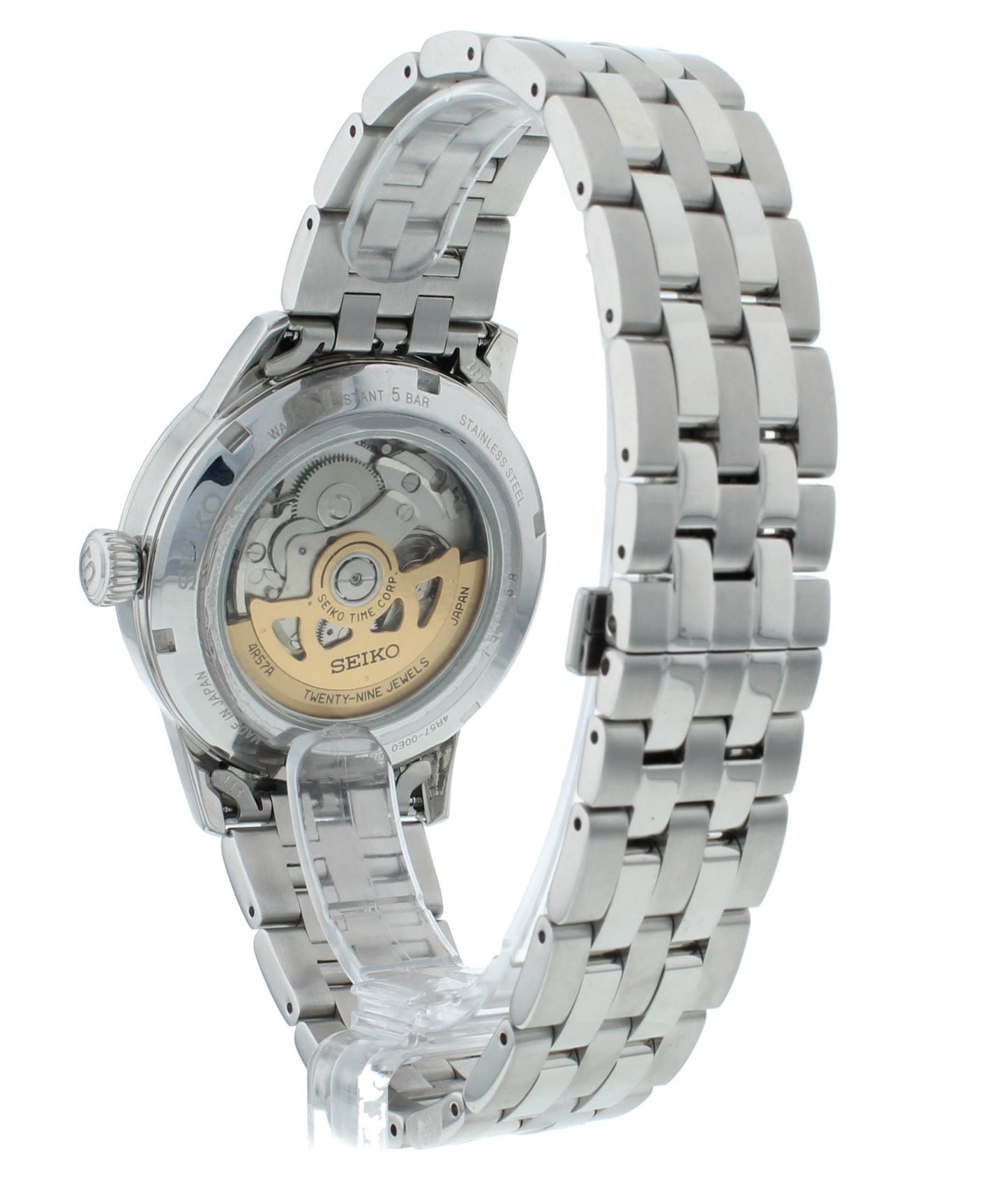 Seiko Presage 40.5mm Automatic Stainless Steel White Dial Men's Watch SSA341J1