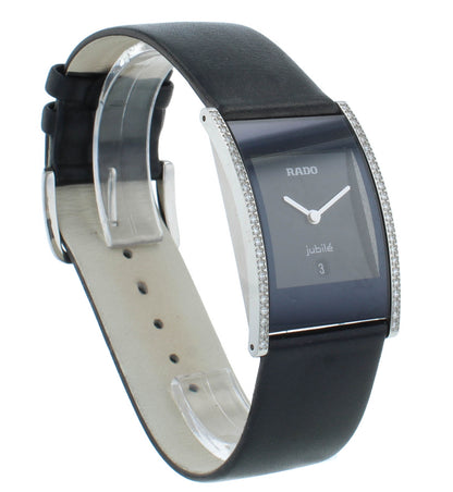 Rado Integral 24mm Ceramic Black Dial Diamond Quartz Ladies Watch R20758155